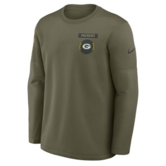 Nike Men's Green Bay Packers Salute To Service Therma-FIT Crew Sweatshirt - NWOT